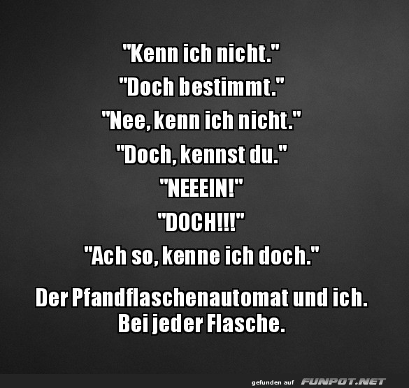 Pfandflaschenautomat: Ein Verh�r