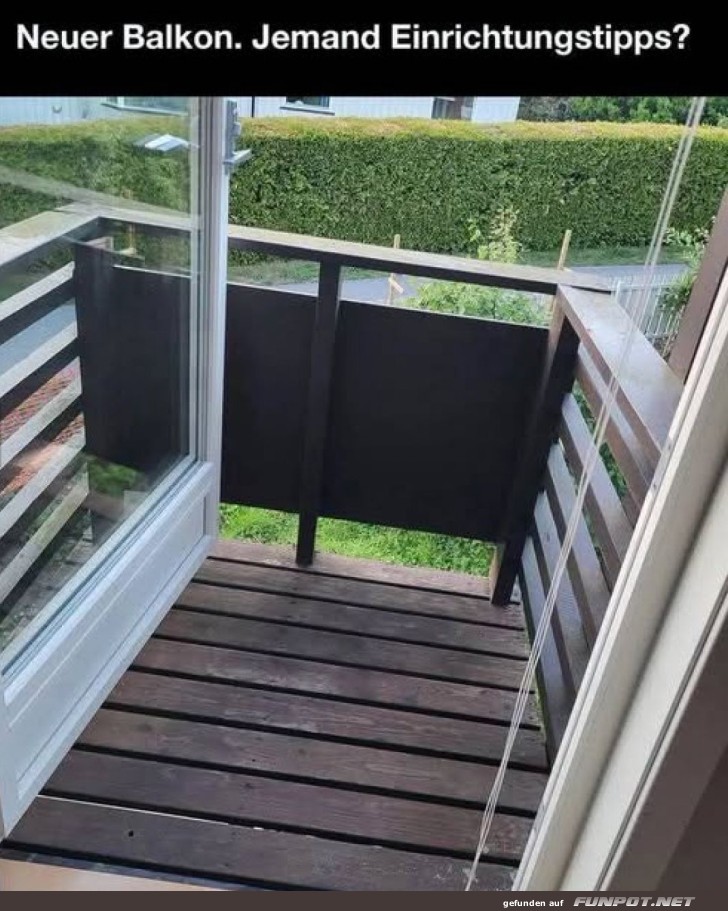 Ein Balkon f�r Minimalisten