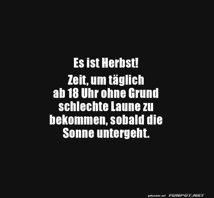 Wenn der Herbststimmung zuschlägt!