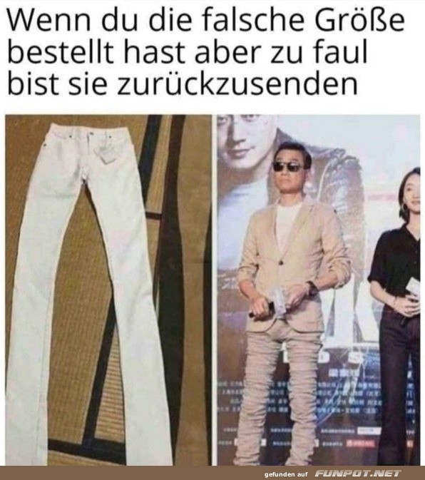 Wenn die Hose zum Laufsteg wird