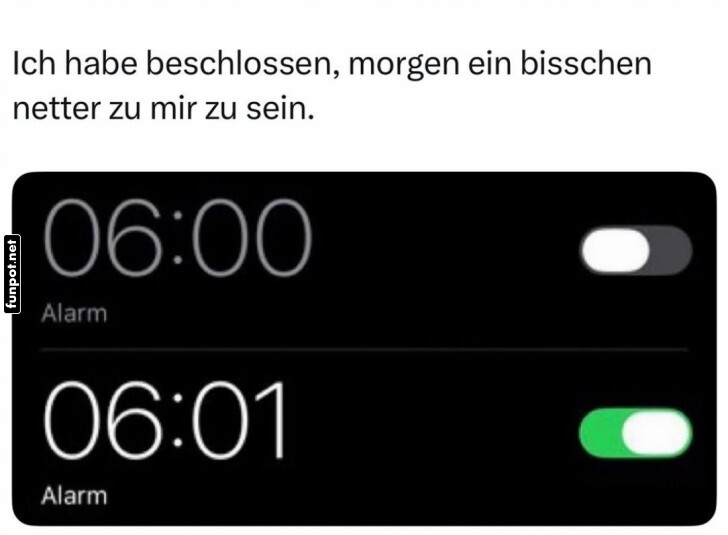 Ein extra Schlummer-Minute