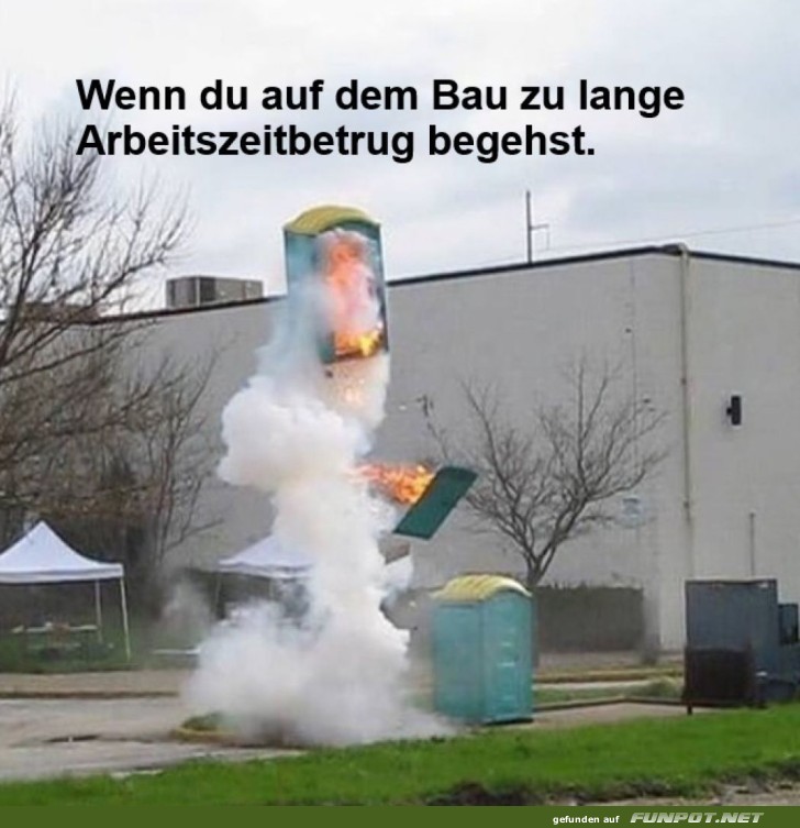 Explosive Mittagspause auf der Baustelle!