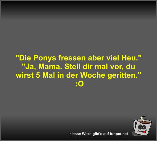 Die Ponys fressen aber viel Heu Die Ponys fressen aber viel Heu