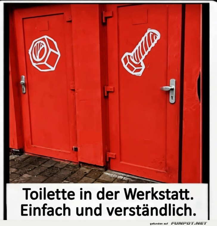 Endlich verst�ndliche WC-Schilder!