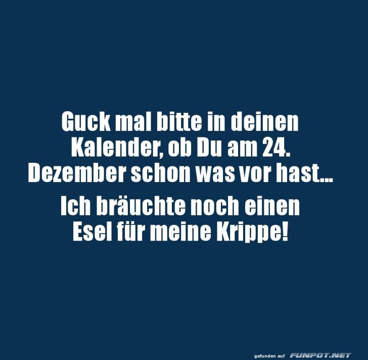 Guck mal in deinen Kalender