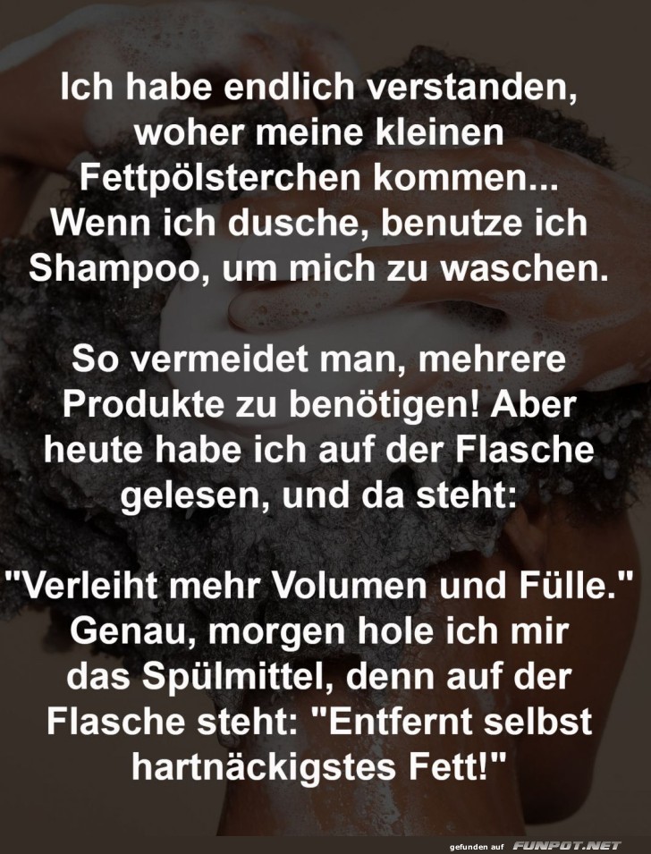 Shampoo-Logik: Fettpölsterchen vermeiden!