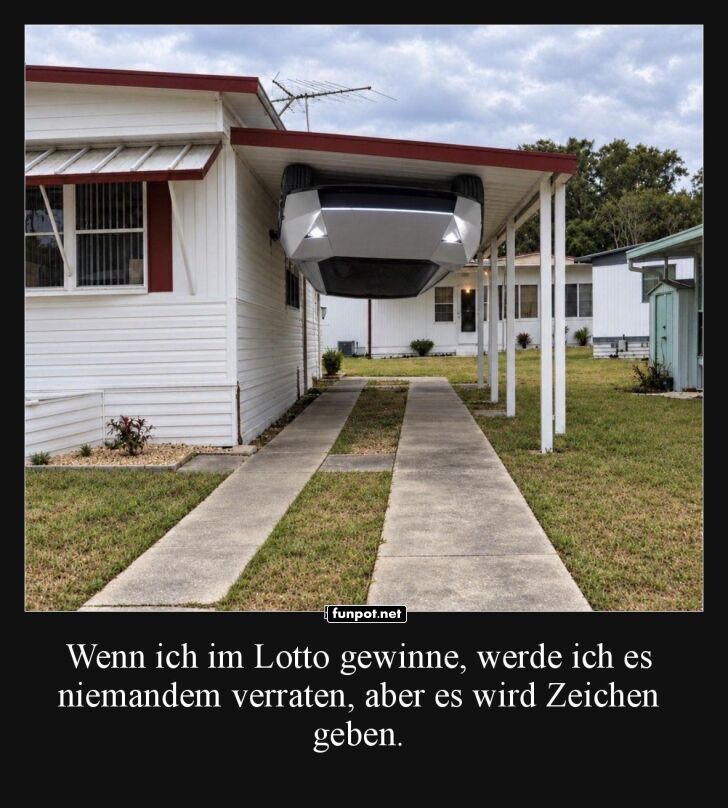 Fliegendes Auto als Nachbarschaftsüberraschung Fliegendes Auto als Nachbarschaftsüberraschung
