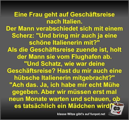 Eine Frau geht auf Gesch�ftsreise nach Italien