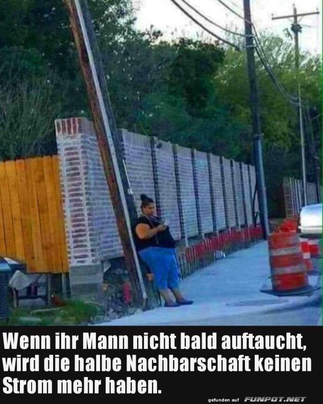 Vorsicht, Stromdiebin in Aktion!