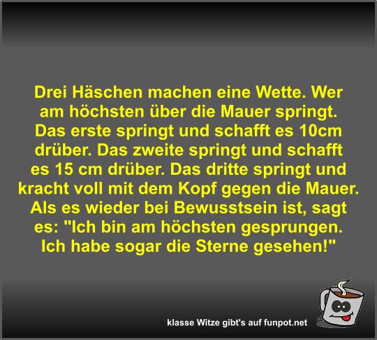Drei Häschen machen eine Wette Drei Häschen machen eine Wette
