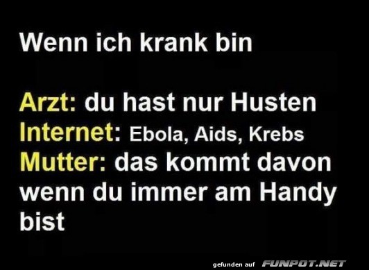 Wenn ich mal krank bin