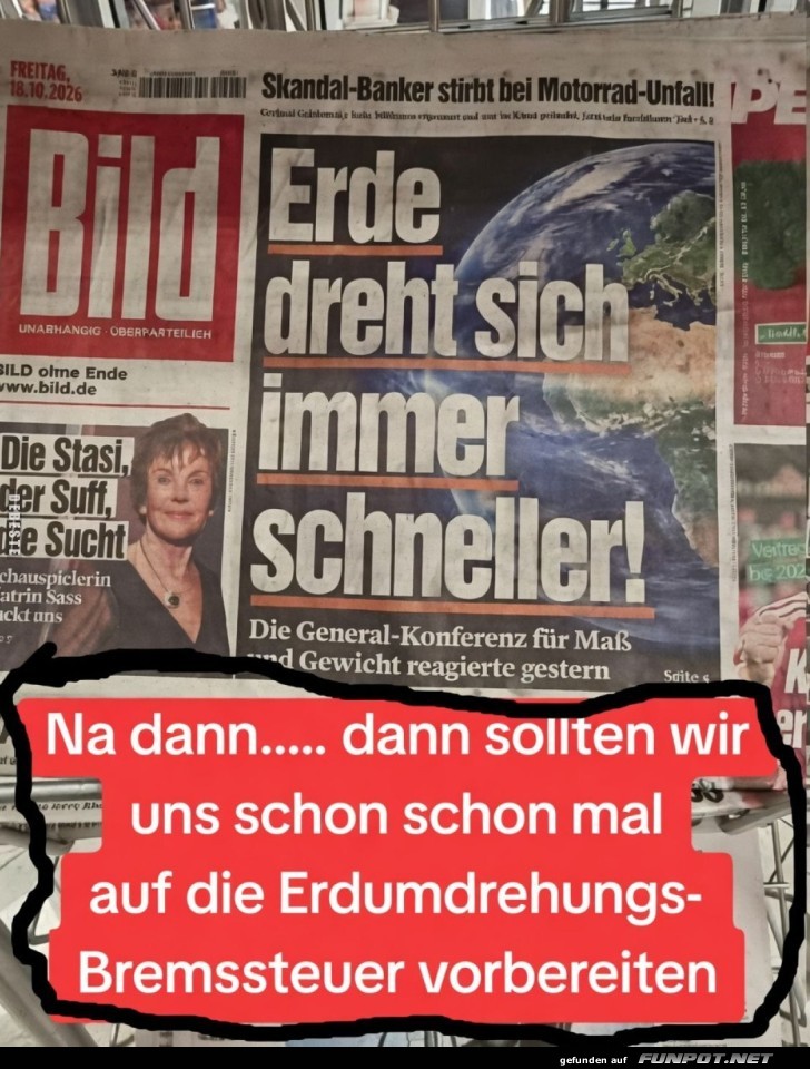 Halt dich fest, die Erde rast!