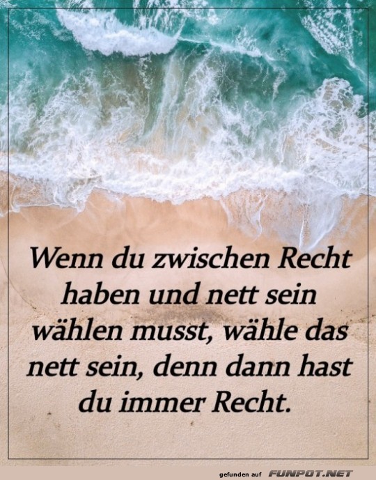 Strandweisheit der besonderen Art