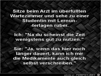 sitze beim Arzt im berfllten Wartezmmer,...