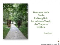 Wenn man in die falsche Richtung laeuft