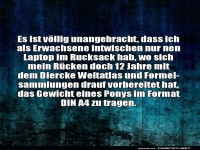 Reflexion �ber Schulalltag und schwere Rucks�cke