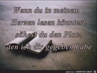 Wenn du in meinem Herzen lesen k�nntest, s�hest du den Platz