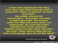 Laufen zwei Zahnstocher den Berg hoch