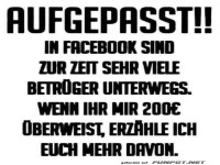 Achtung vor Facebook-Betrgern