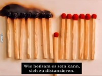 Streichholz-Social Distancing