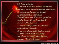 ich habe gelernt das sich Menschen schnell aendern