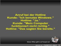 Anruf bei der Hotline