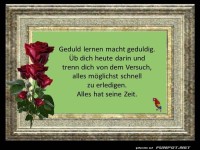 Geduld lernen macht geduldig