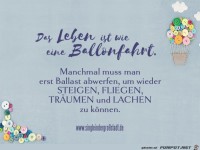 Das Leben ist wie eine Ballonfahrt