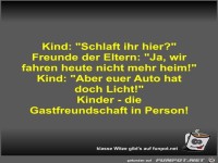 Kind: Schlaft ihr hier?