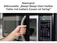 Mikrowellen-Logik: Heier Teller, kaltes Essen