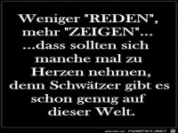 Weniger reden