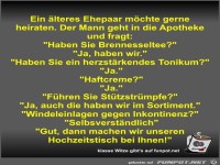 Ein �lteres Ehepaar m�chte gerne heiraten