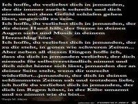 ich hoffe, du verliebst dich in jemanden.........