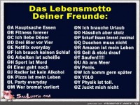 Das Lebensmotto Deiner Freunde