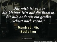 Kleiner Tritt auf die Bremse