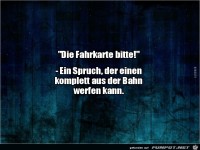 Die Fahrkarte bitte