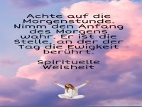 Achte auf die Morgenstunde