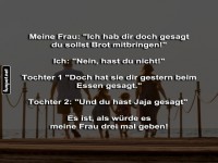 Lustiger Dialog ber Brot vergessen