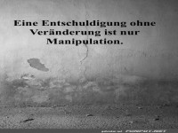 Entschuldigung und Vernderung