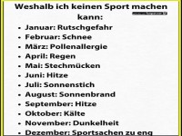 Gründe keinen Sport zu machen
