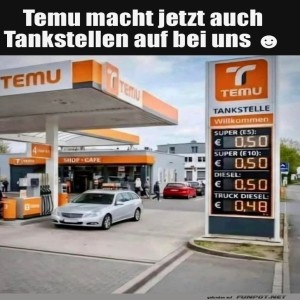 fun-Bild: Spritpreise im Traumland Temu!