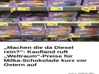 Oster-Humor: Milka mit Goldauflage?