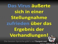 Das Virus ist zufrieden