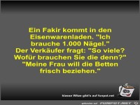 Ein Fakir kommt in den Eisenwarenladen