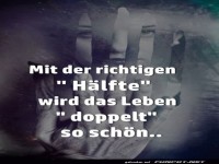 Mit der richtigen H�lfte