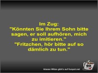 Kleines Zugabenteuer mit Fritzchen