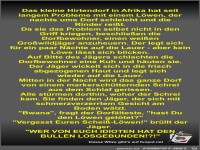 Das kleine Hirtendorf in Afrika hat seit langem Probleme...