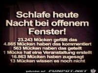 Schlafe bei offenen Fenster