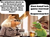 Lustiger Dialog zwischen zwei Puppen