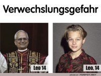 Humorvolle Fotos von zwei verschiedenen Leos